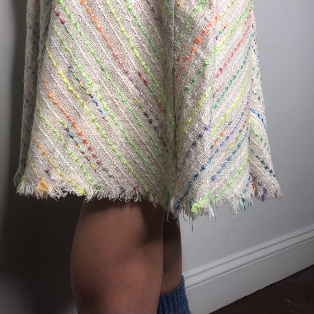 Trina Turk Colorful Raw Edge Skirt